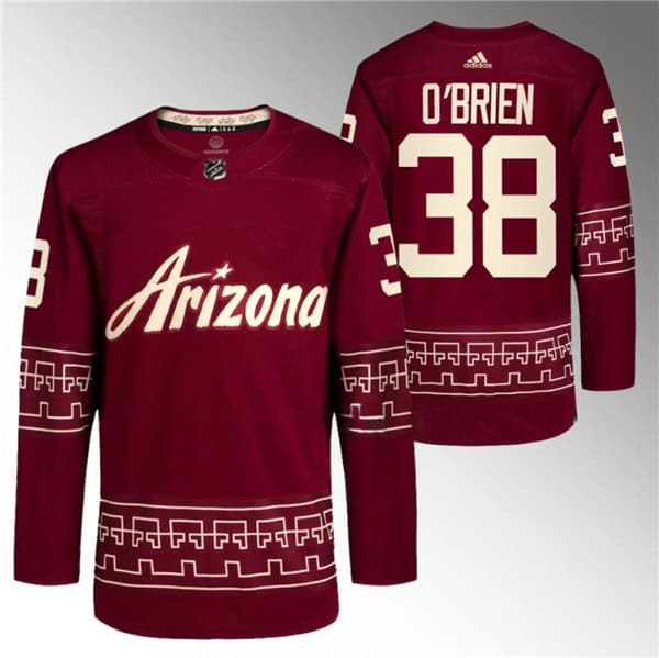 Arizona Coyotes #38 Liam O'Brien Garnet Alternate Pro Jersey