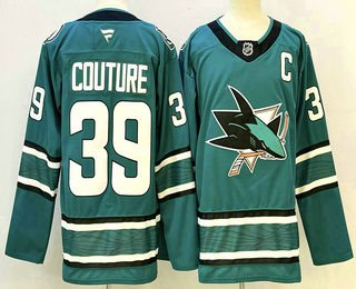 San Jose Sharks #39 Logan Couture Teal Authentic Jersey