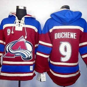 Avalanche #9 Matt Duchene Red Sawyer Hooded Sweatshirt Stitched Jersey