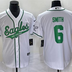 Philadelphia Eagles #6 DeVonta Smith White Cool Base Stitched Jersey