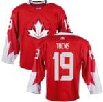 Team CA. #19 Jonathan Toews Red 2016 World Cup Stitched Jersey