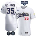 Los Angeles Dodgers Customized White Gold Championship Stitched MLB Jersey