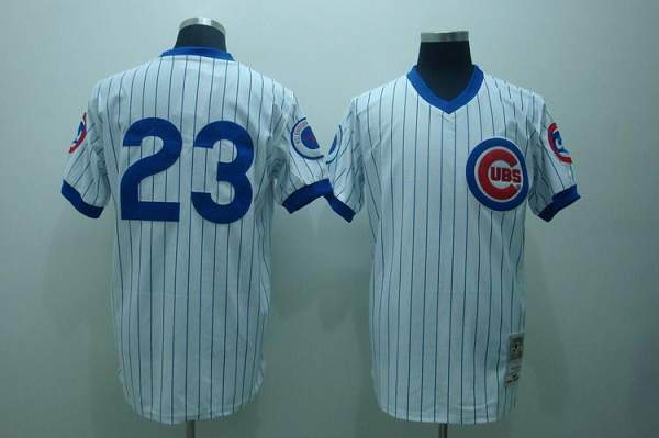 Cubs #23 Ryne Sandberg Stitched White Jersey