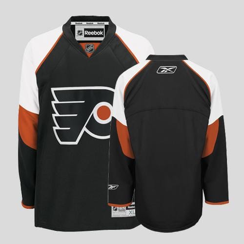Flyers Blank Stitched Black Jersey
