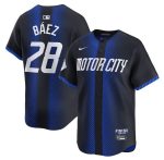 Detroit Tigers #28 Javier B¨¢ez 2024 Navy City Connect Cool Base Limited Stitched Jersey