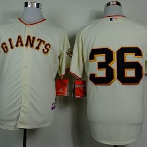 Giants #36 Gaylord Perry Cream Home Cool Base Stitched Jersey