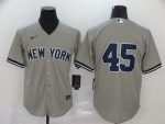New York Yankees #45 Gerrit Cole Grey Cool Base Stitched Jersey