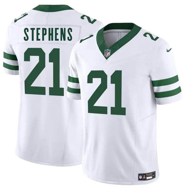 New York Jets #21 Brandon Stephens White 2025 F.U.S.E. Vapor Untouchable Limited Stitched Jersey