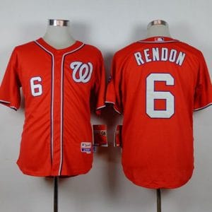 Nationals #6 Anthony Rendon Red Cool Base Stitched Jersey