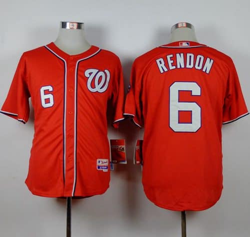 Nationals #6 Anthony Rendon Red Cool Base Stitched Jersey