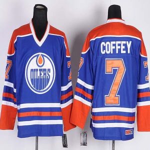 Oilers #7 Paul Coffey Light Blue CCM Throwback Stitched Jersey