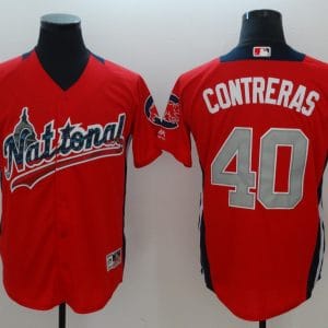 National League #40 Willson Contreras Red 2018 All-Star Game Home Run Derby Player Jersey