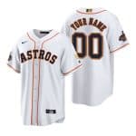 Houston Astros Active Player Custom White Gold 2022 World Series Champions Stitched Jersey