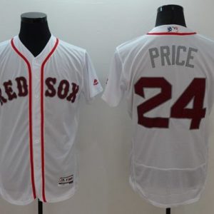 Red Sox #24 David Price White Fashion Stars Stripes Flexbase Authentic Stitched Jersey