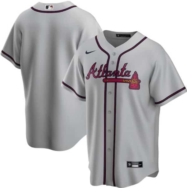 Atlanta Braves Grey Cool Base Stitched Jersey