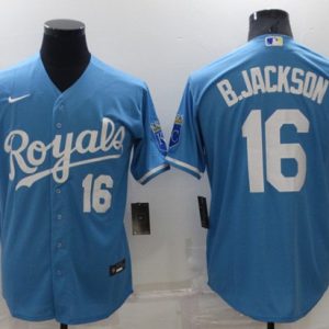 Kansas City Royals #16 Bo Jackson Light Blue Cool Base Stitched Jersey