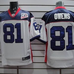 Buffalo Bills #81 Terrell Owens White Stitched Baseball Jersey