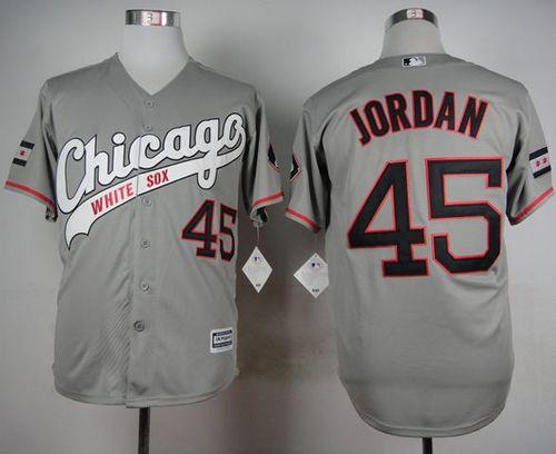 White Sox #45 Michael Jordan Grey New Cool Base Stitched Jersey