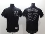 New York Yankees #27 Giancarlo Stanton Black Fashion Flex Base Stitched Jersey