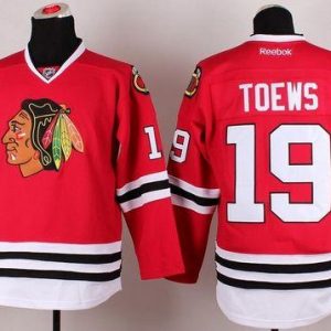 Blackhawks #19 Jonathan Toews Stitched Red Jersey