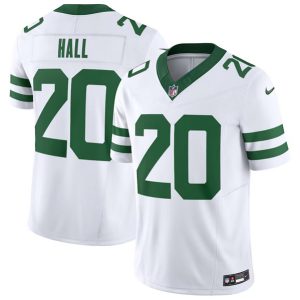 New York Jets #20 Breece Hall White 2023 F.U.S.E. Vapor Limited Throwback Stitched Jersey