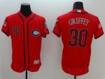 Reds #30 Ken Griffey Red Fashion Stars Stripes Flexbase Authentic Stitched Jersey