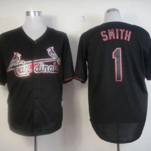 Cardinals #1 Ozzie Smith Black Fashion Stitched Jersey