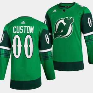 New Jersey Devils St Patricks Day Custom Name Number Size Stitched Jersey