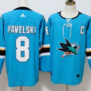 San Jose Sharks #8 Joe Pavelski Teal Stitched Adidas Jersey
