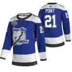 Tampa Bay Lightning #21 Brayden Point 2021 Blue Stanley Cup Final Bound Reverse Retro Stitched Jersey