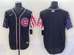 Chicago Cubs Blank Black 2025 Independence Day Vapor Premier Limited Stitched Jersey