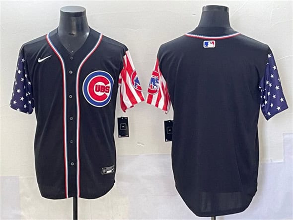 Chicago Cubs Blank Black 2025 Independence Day Vapor Premier Limited Stitched Jersey