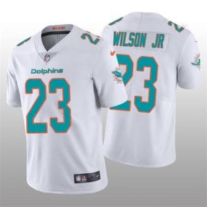 Miami Dolphins #23 Jeff Wilson Jr 2022 White Vapor Untouchable Limited Stitched Jersey