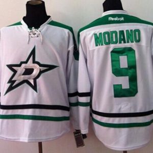Stars #9 Mike Modano New White Stitched Jersey