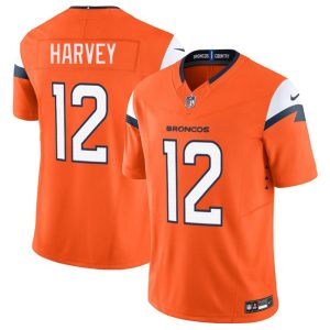 Denver Broncos #12 RJ Harvey Orange 2025 F.U.S.E. Vapor Limited Stitched Jersey