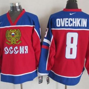 Capitals #8 Alex Ovechkin Red Blue Stitched Jersey
