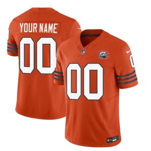 Chicago Bears Custom 2023 F.U.S.E. Orange Throwback Limited Stitched Jersey