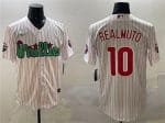 Philadelphia Phillies #10 J.T. Realmuto White Phanatic Cool Base Stitched Jersey