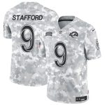 Los Angeles Rams #9 Matthew Stafford Arctic Camo 2024 F.U.S.E. Salute To Service Limited Stitched Jersey