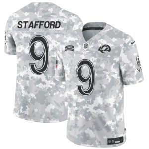 Los Angeles Rams #9 Matthew Stafford Arctic Camo 2024 F.U.S.E. Salute To Service Limited Stitched Jersey