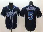 Los Angeles Dodgers #5 Corey Seager Navy Cool Base Stitched Jersey