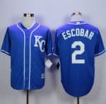 Royals #2 Alcides Escobar Blue Alternate 2 New Cool Base Stitched Jersey