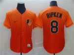 Baltimore Orioles #8 Cal Ripken Jr. Orange Fade Stitched Jersey