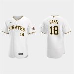 Pittsburgh Pirates #18 Ben Gamel White Flex Base Stitched Jersey
