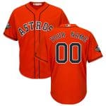 Houston Astros Customized Majestic Orange 2019 World Series Bound Official Cool Base Custom Stitched Jersey