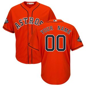 Houston Astros Customized Majestic Orange 2019 World Series Bound Official Cool Base Custom Stitched Jersey