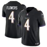 Baltimore Ravens #4 Zay Flowers Black 2023 F.U.S.E. Vapor Limited Stitched Jersey