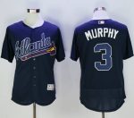 Braves #3 Dale Murphy Navy Blue Flexbase Authentic Collection Stitched Jersey