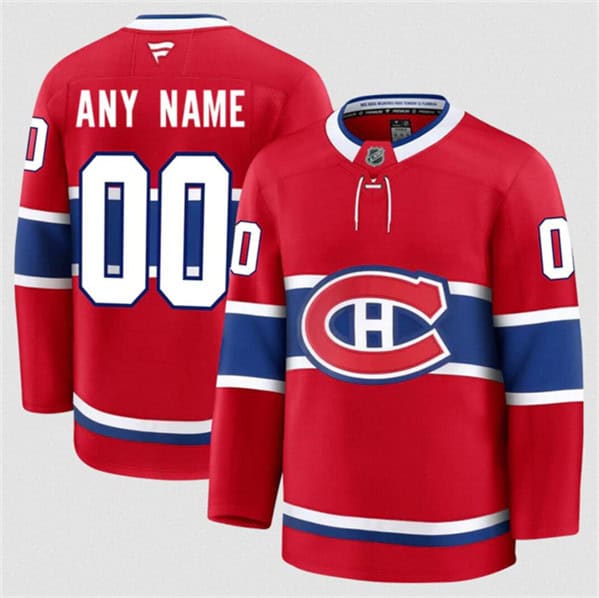 Montreal Canadiens Custom Red 2024-25 Home Stitched Jersey