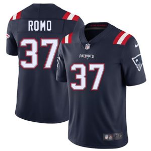 New England Patriots #37 Parker Romo Navy 2025 Vapor Limited Stitched Jersey